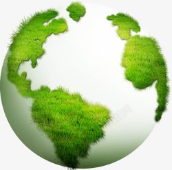 创意元素绿色地球草地素材