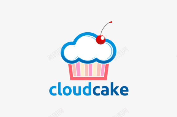 蛋糕素材可爱的蛋糕logo矢量图图标图标