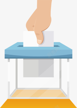 透明的选举投票箱矢量图素材