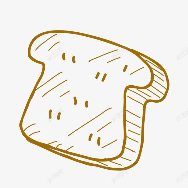 简笔画面包png免抠素材_88icon https://88icon.com 卡通 吐司片 手绘 生活 简笔画 粮食 面包 食物