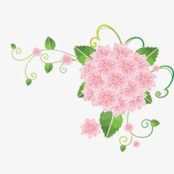 花团图案粉红色装饰花束高清图片