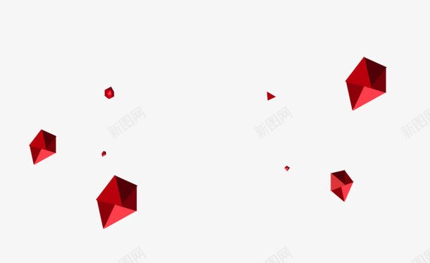 几何立体红色块png免抠素材_88icon https://88icon.com 几何 块 立体 红色