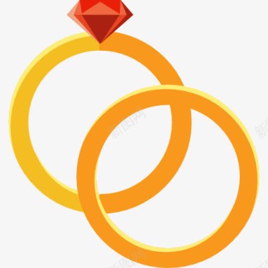 时装结婚戒指图标图标