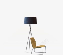 创意合成简约家居椅子灯光素材