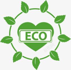 eco标志矢量生态环境保护图标高清图片