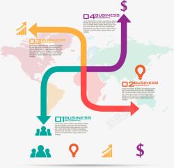 图表排版设计箭头组合图标高清图片