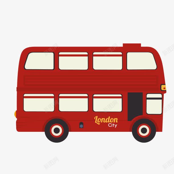 红色伦敦双层巴士png免抠素材_88icon https://88icon.com 伦敦 卡通 巴士 度假 旅游 旅行 红色