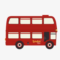 红色小巴士红色伦敦双层巴士高清图片