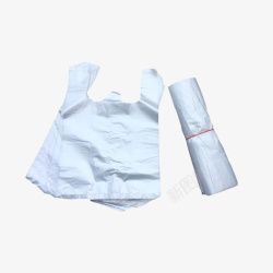 循环手提袋产品实物环保白色塑料袋展示高清图片