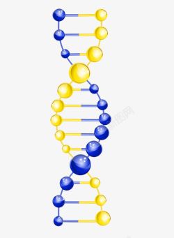 蓝色基因检测DNA链素材