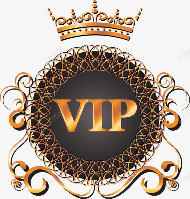 金色vip徽章png免抠素材_88icon https://88icon.com VIP 免抠PNG 图案 徽章 皇冠 装饰图案 金色