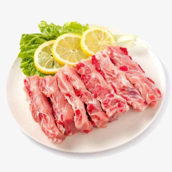 优盘矢量金锣冷鲜肉猪肉排新鲜绿色生态猪高清图片