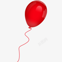 红色圆弧气球元素素材