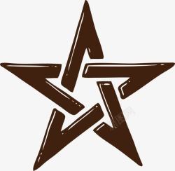 古尔邦节几何手绘五角星高清图片