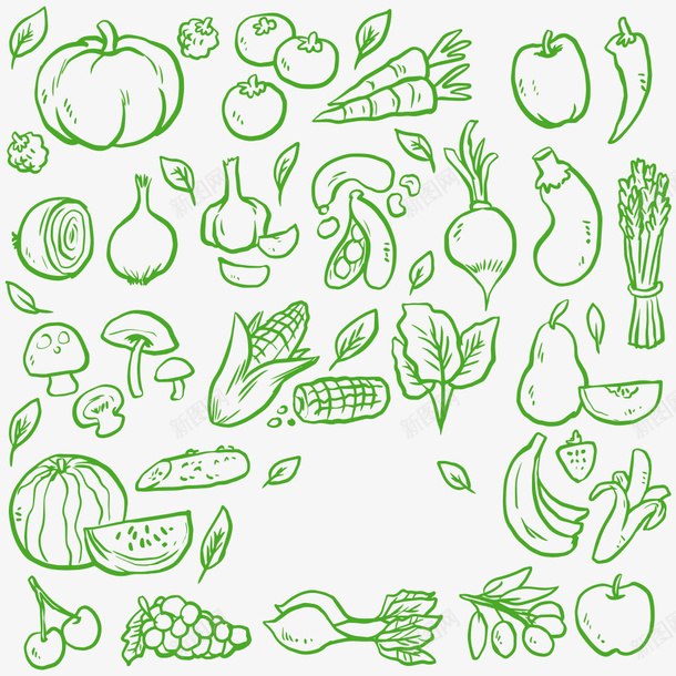 蔬菜psd免抠素材_88icon https://88icon.com 抽象蔬菜 爱心蔬菜 简笔画 简笔画素材 素材 组合 菜类图片 蔬菜