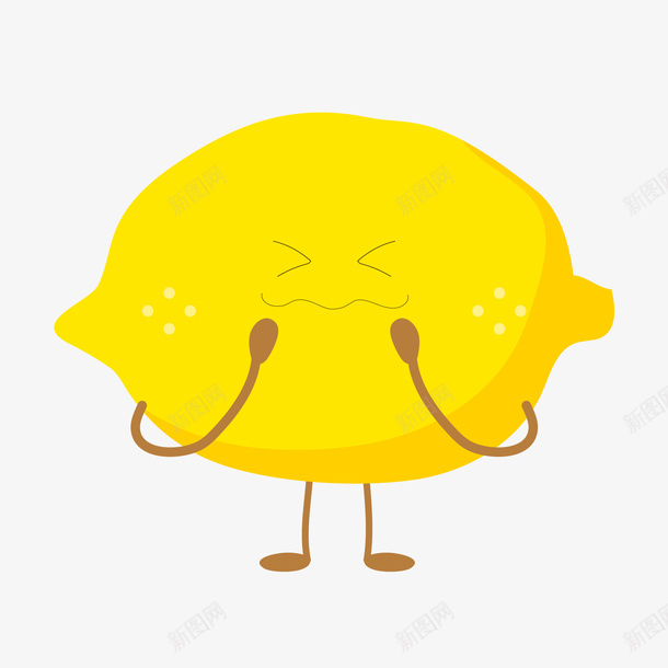黄色卡通柠檬水果png免抠素材_88icon https://88icon.com 卡通柠檬 卡通水果 可爱表情 背景装饰 黄色柠檬