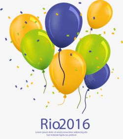 奥运会艺术字2016气球高清图片