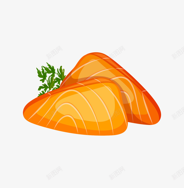 手绘卡通三文鱼肉png免抠素材_88icon https://88icon.com 卡通三文鱼肉 卡通美食封面设计 广告设计 海报设计 美食 美食海报设计