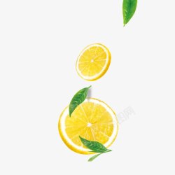 柠檬片新鲜水果素材