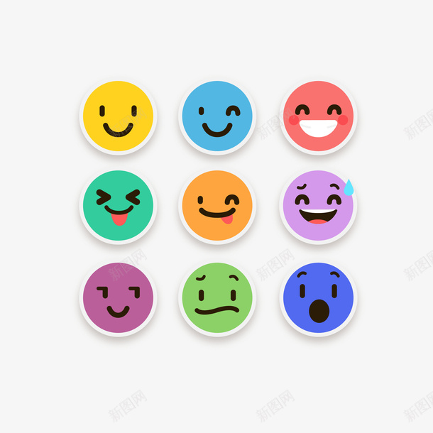 EMOJ彩色贴纸表情包矢量图ai免抠素材_88icon https://88icon.com EMOJ 卡通 圆脸 彩色 矢量EMOJI 笑脸 笑脸表情包 表情包 贴纸 矢量图