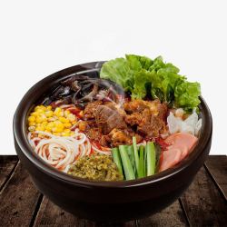 四川美食蔬菜米线高清图片
