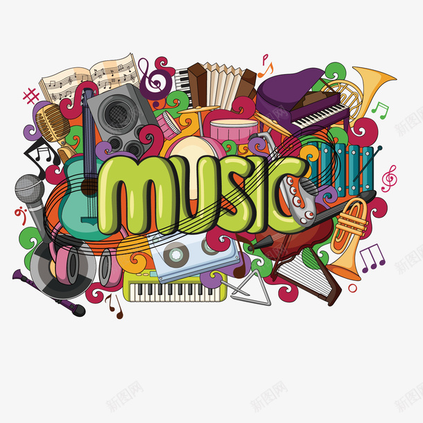 音乐产业墙绘涂鸦png免抠素材_88icon https://88icon.com 墙绘涂鸦 录音带 手绘 涂鸦主题 潮流 电子琴 立体 音乐 麦克风