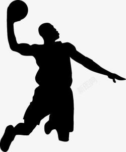 篮球运动员剪影模板黑色篮球运动员剪影奥运会高清图片