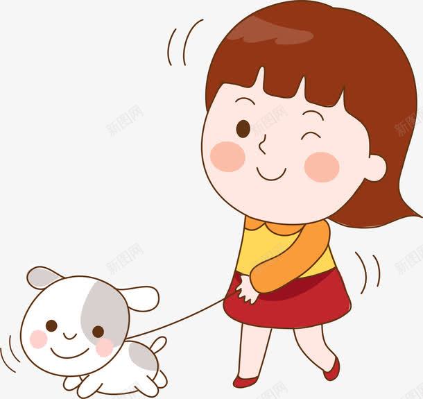 遛狗的女孩png免抠素材_88icon https://88icon.com AI 人和狗 儿童 公园遛狗 动物 卡通 可爱 女孩 宠物 手绘 插画 狗狗 线条 走狗 遛狗