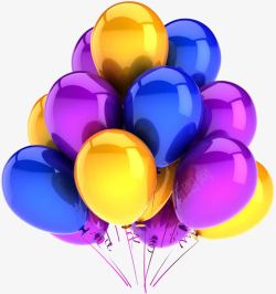 彩色气球生日活动素材