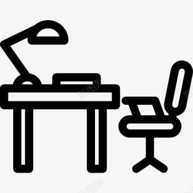 学习学习的桌子和椅子图标图标