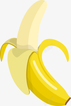 剥开的香蕉剥开的美味香蕉矢量图高清图片