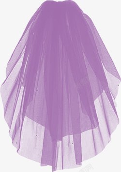 紫色婚礼头纱素材