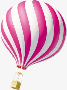 多种条纹颜色效果热气球素材
