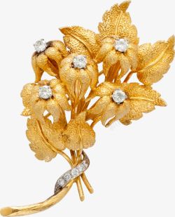 金色花型宝石素材