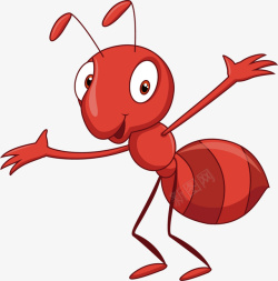 卡通蚂蚁红色蚂蚁卡通插画矢量图高清图片