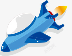 卡通充气船手绘卡通飞机宇宙飞船火箭高清图片