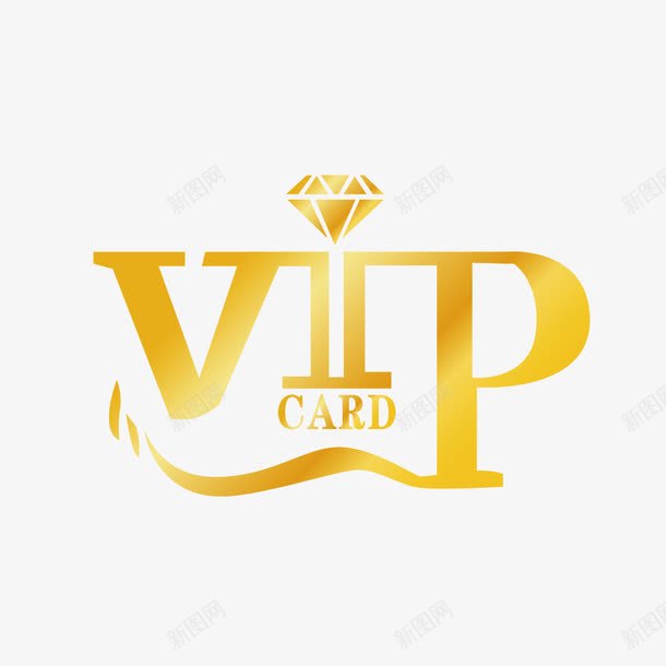 VIP字体png免抠素材_88icon https://88icon.com VIP VIP卡 VIP字体 字体 贵宾卡 金色