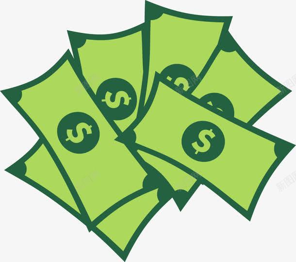 绿色的货币钱币钱票矢量图片【免费下载】-88icon.com