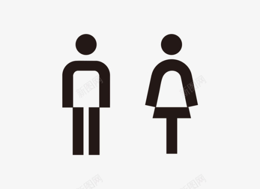 男女洗手间指示酒店卫生间指示牌图标图标