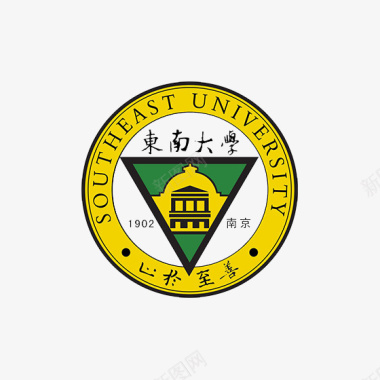 黄色东南大学logo标志图标图标