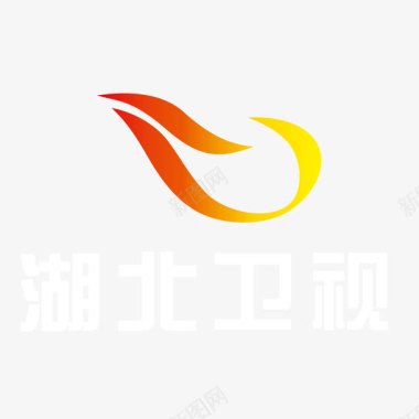 我爱电视红色渐变湖北卫视logo标志图标图标