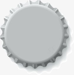 金属啤酒盖灰色简约瓶盖高清图片