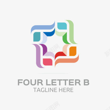 七彩彩色的创意logo矢量图图标图标
