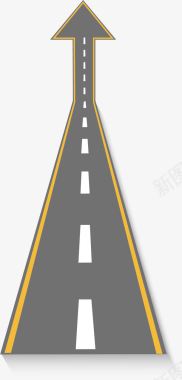 白色PNG公路箭头图标图标