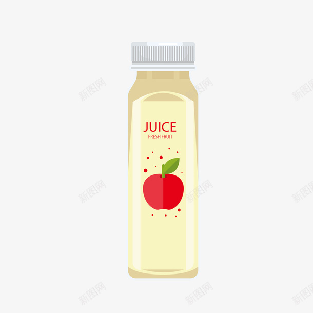 一瓶子饮料png免抠素材_88icon https://88icon.com 手绘瓶子 瓶子 英文字母 苹果汁 饮品 饮料