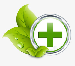 绿色安全卡通手绘医院十字logo图标高清图片