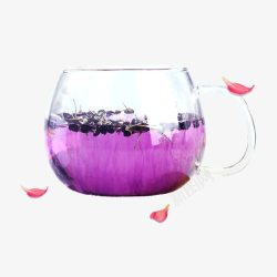 紫色茶水黑枸杞泡茶高清图片