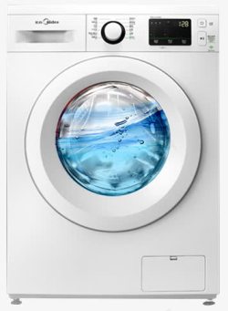 智能变频静音型美的全自动滚筒洗衣机高清图片