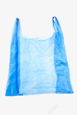 蓝色透明的塑料袋实物素材
