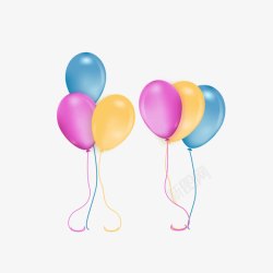 生日聚会装饰彩色气球素材